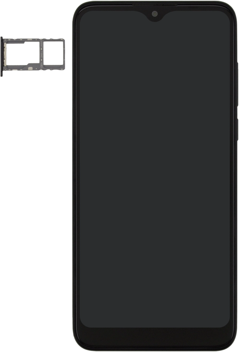 Turn your SIM so the angled corner of the SIM matches the angled corner of the first SIM holder and place your SIM in the SIM holder.