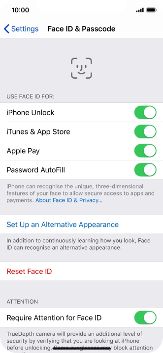Press the indicator next to 