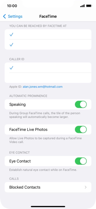 Press the indicator next to 