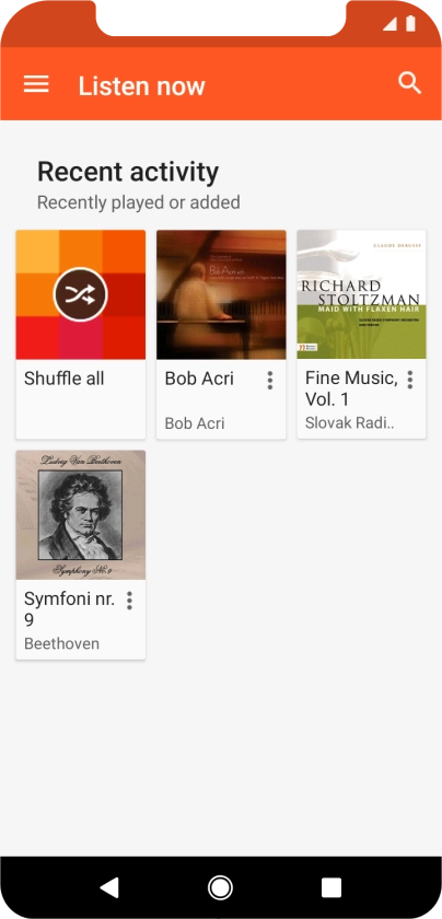 Slide your finger right starting from the left side of the screen.