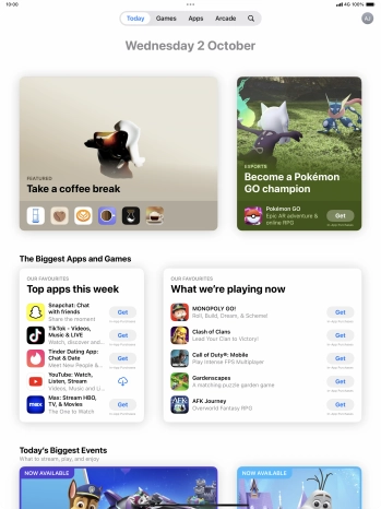Press the search icon.