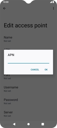 Key in live.vodafone.com and press OK.