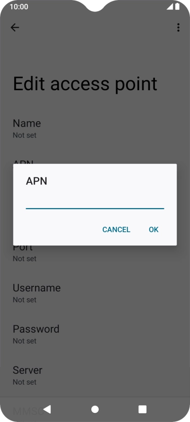 Key in live.vodafone.com and press OK.