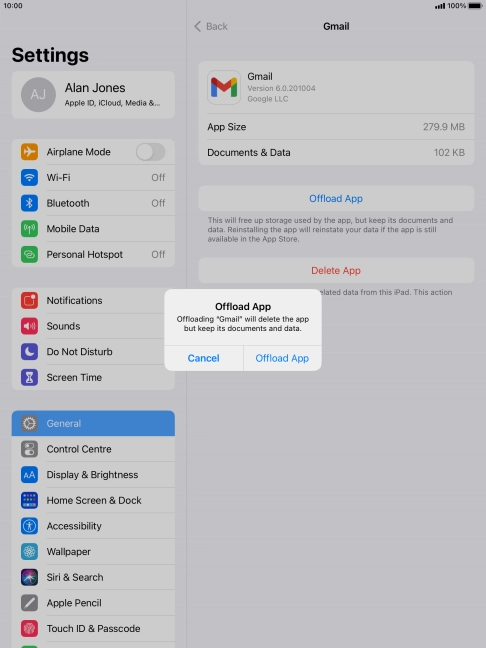 Press Offload App. Press Offload App.