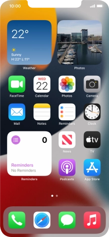 If you're using a Widget Stack: slide up or down on the stack to select the required widget.