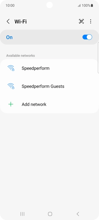 Press the required Wi-Fi network.
