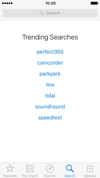 Press Search and key in the name or subject of the required app.