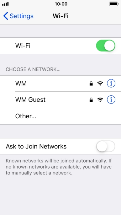 Press the required Wi-Fi network and key in the password for the Wi-Fi network. Press the required Wi-Fi network and key in the password for the Wi-Fi network.