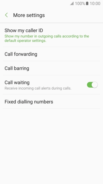 Press the indicator next to 