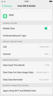 Press Apps Using Wi-Fi and Mobile Data.