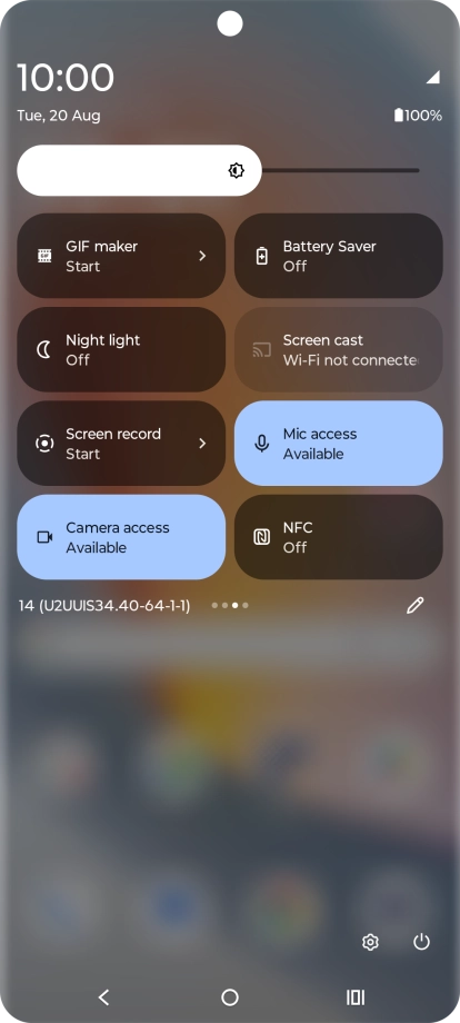 Press the low power mode icon to turn on the function.
