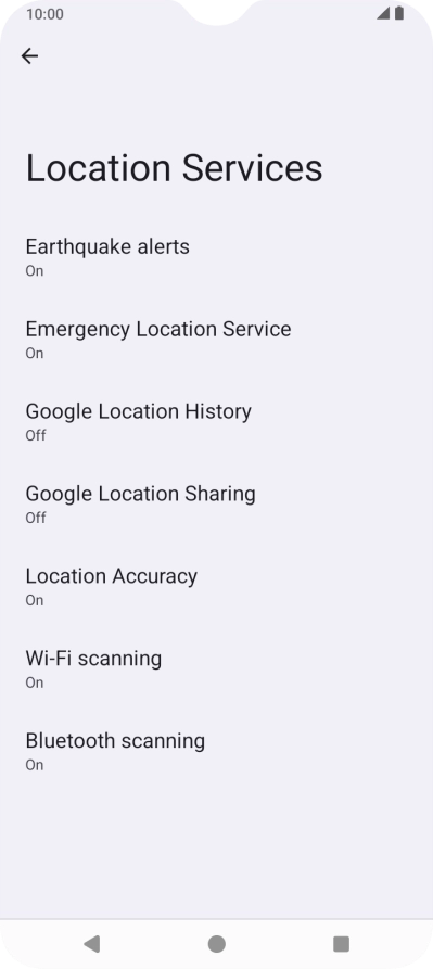 Press Location Accuracy.