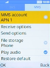 Select MMS account.