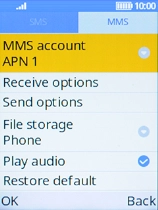 Select MMS account.