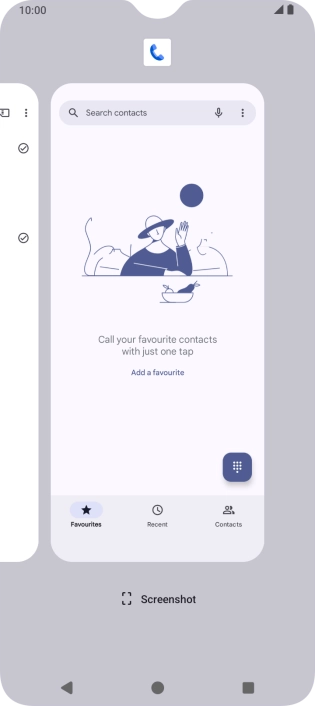 To end one running application, slide your finger upwards on the required application.