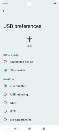 Press File transfer.
