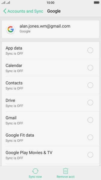 Press the field next to 