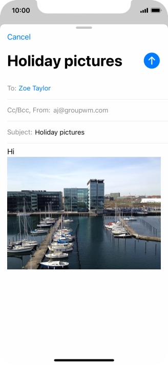 Press the send icon.