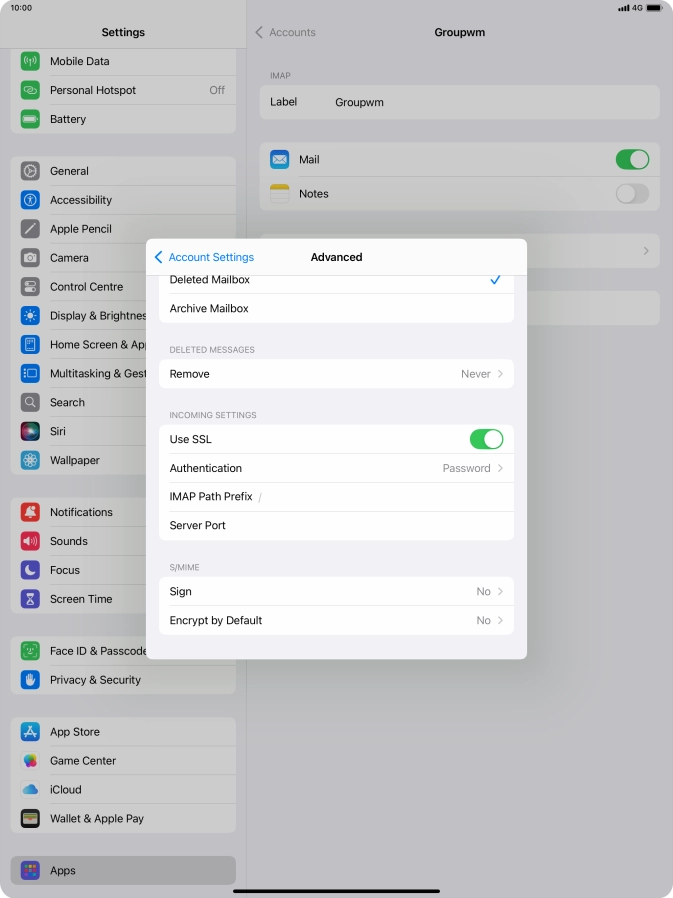 Press Authentication.