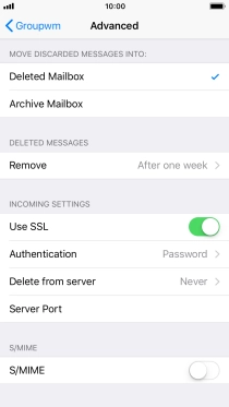 Press the indicator next to 