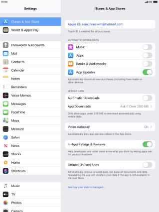 Press the indicator next to 