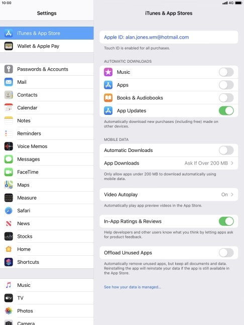 Press the indicator next to 
