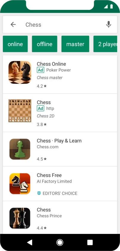 Press the required app.