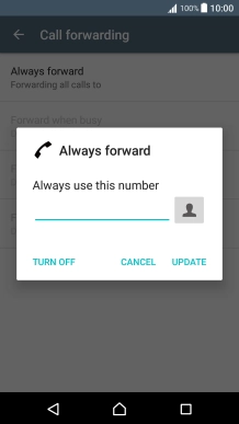 Press TURN OFF. Press TURN OFF.