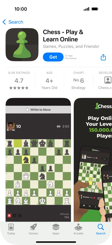 Press Get and follow the instructions on the screen to install the app.
