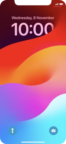 Press and hold anywhere on the lock screen.