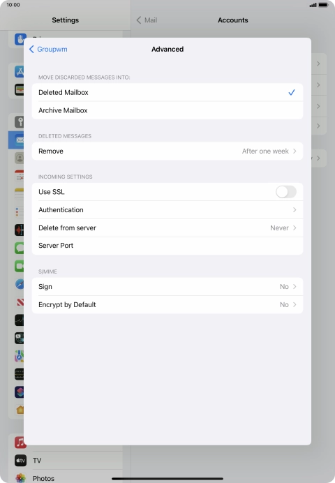 Press Authentication.