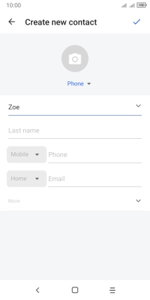 Press Last name and key in the last name.