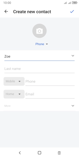 Press Last name and key in the last name.