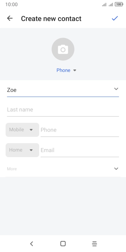 Press Last name and key in the last name.