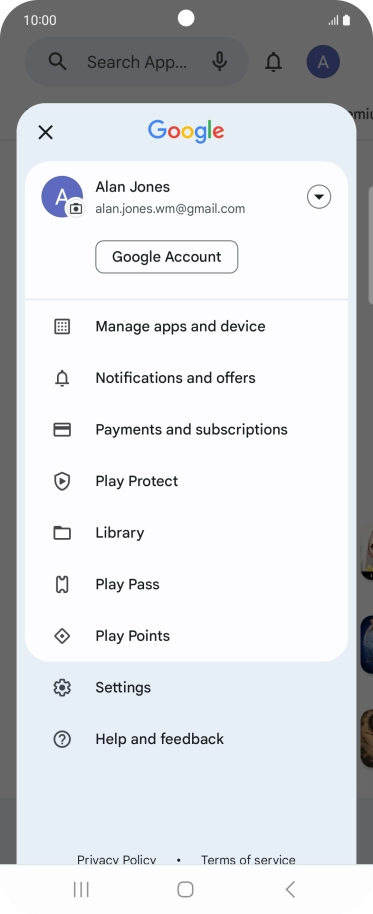 Press Manage apps and device.