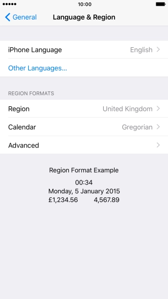 Press iPhone Language.