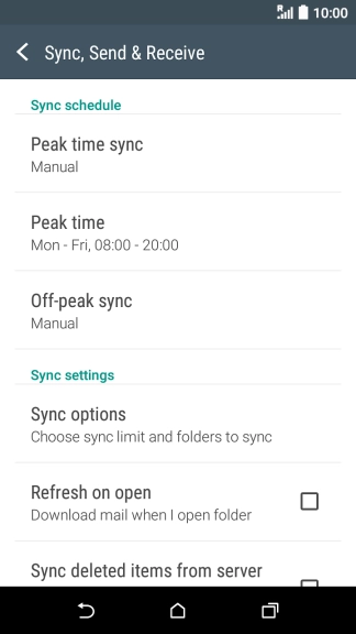 Press Peak time sync.