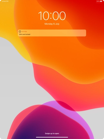 Slide your finger upwards starting from the bottom of the screen.