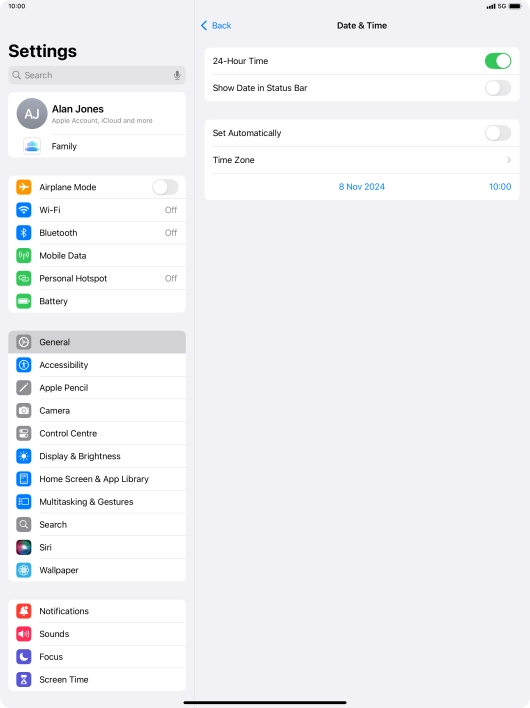 Press the indicator next to 