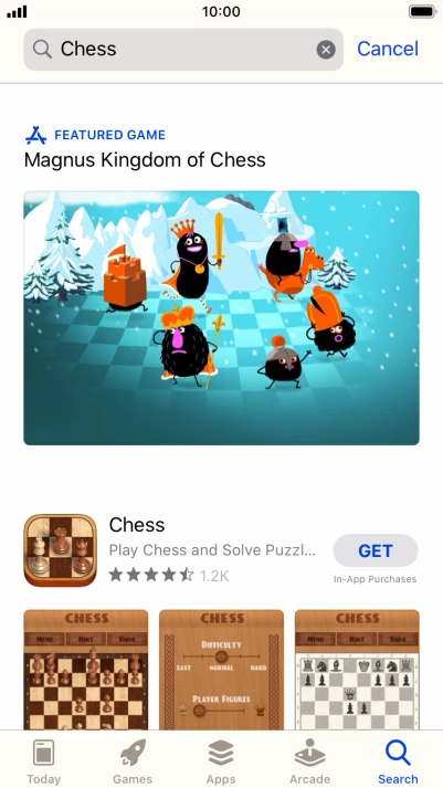 Press the required app.