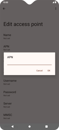 Key in live.vodafone.com and press OK.