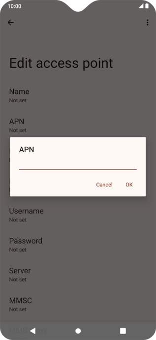 Key in live.vodafone.com and press OK.