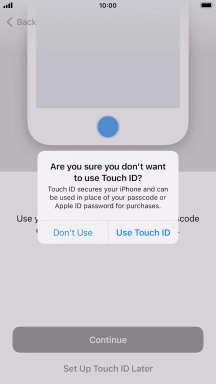 If you turn off the function, press Don't Use.