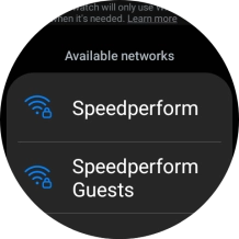 Press the required Wi-Fi network.