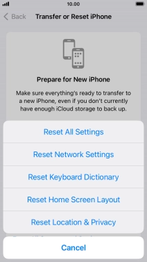 Press Reset Network Settings.