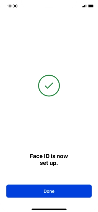 Press Done. If you haven't previously selected a phone lock code, key in a code of your own choice twice.