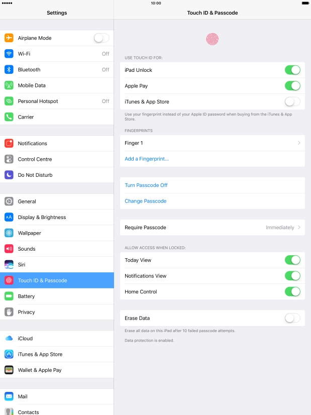 Press the indicator next to 