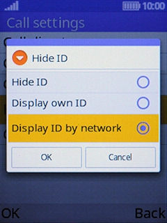 Select Display own ID to turn on the function.