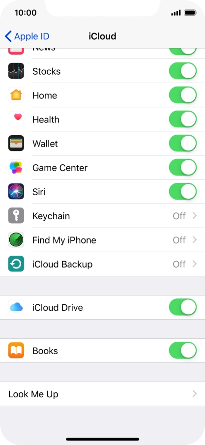Press iCloud Backup.