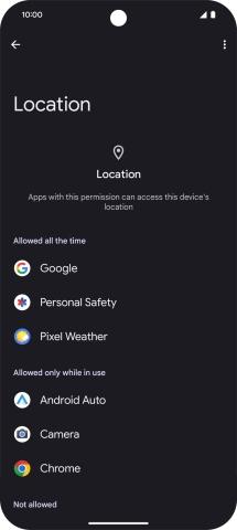 Press the required app.